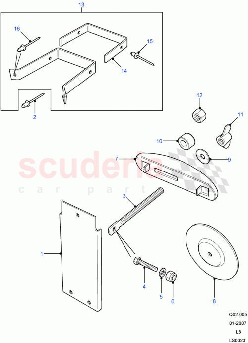 Part Diagram for Land Rover KTC500040