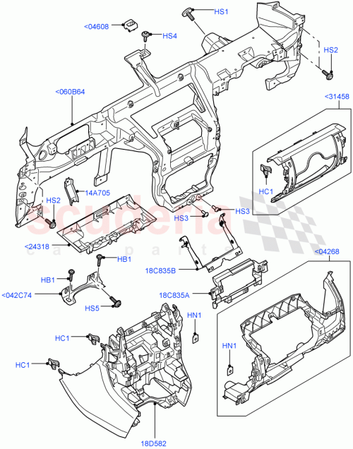 Part Diagram for Land Rover LR013636