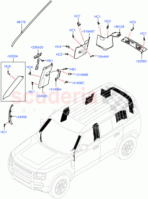 Part Diagram for Land Rover LR154236