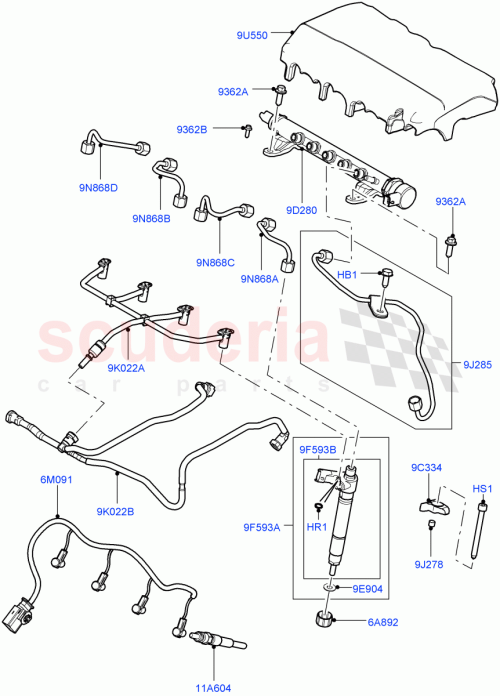 Part Diagram for Land Rover LR001303