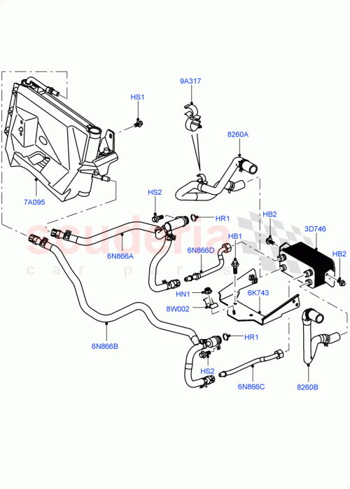 Part Diagram for Land Rover PBC500051