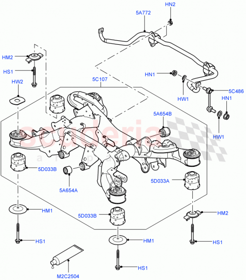 Part Diagram for Land Rover KHC000030