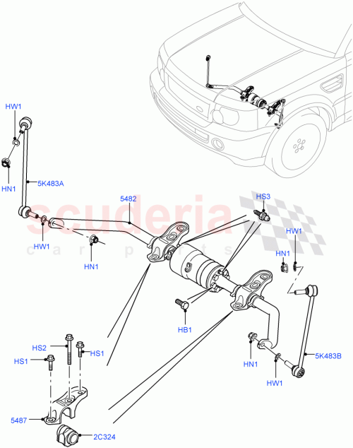 Part Diagram for Land Rover RVU500011
