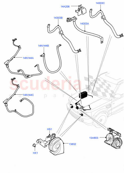 Part Diagram for Land Rover YTU500050