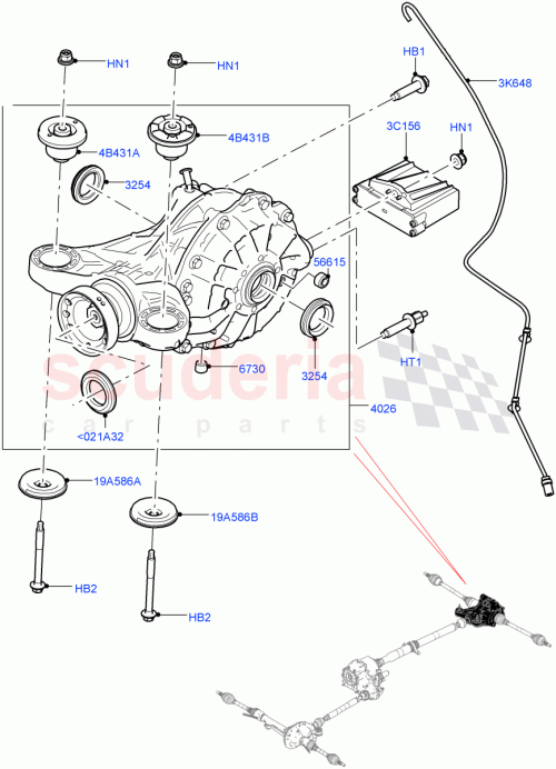 Part Diagram for Land Rover LR057582