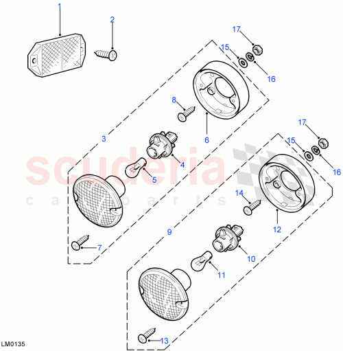 Part Diagram for Land Rover XFE500010