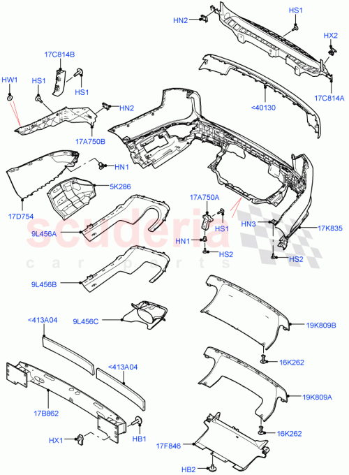 Part Diagram for Land Rover LR105621