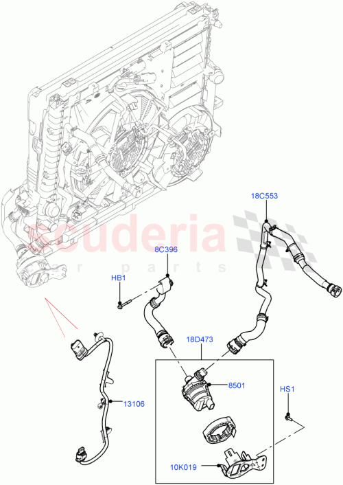 Part Diagram for Land Rover LR146336