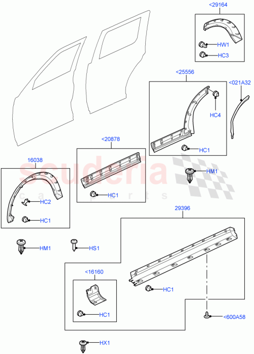 Part Diagram for Land Rover DYC500040