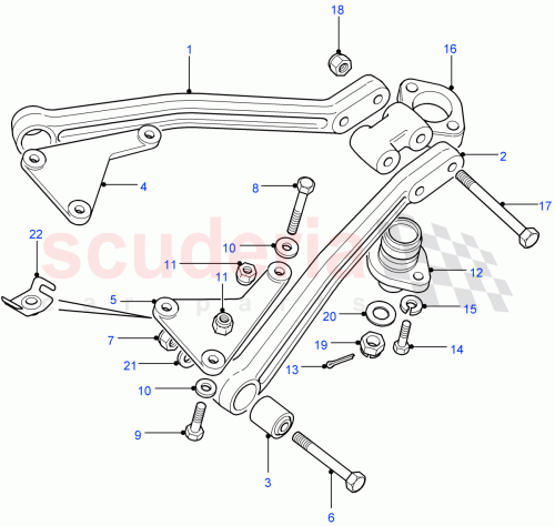 Part Diagram for Land Rover RHF500110