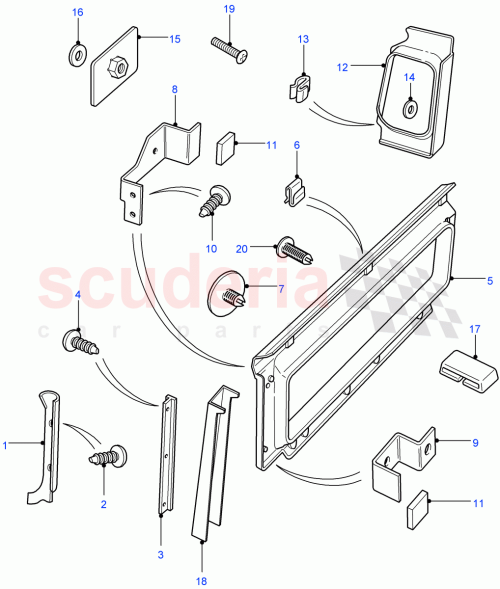 Part Diagram for Land Rover AB606084
