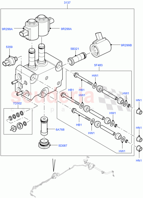 Part Diagram for Land Rover RVT100021