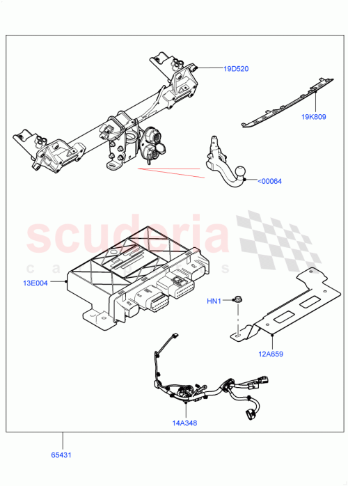 Part Diagram for Land Rover VPLE110DET02SA