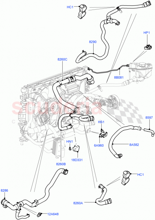Part Diagram for Land Rover LR003010