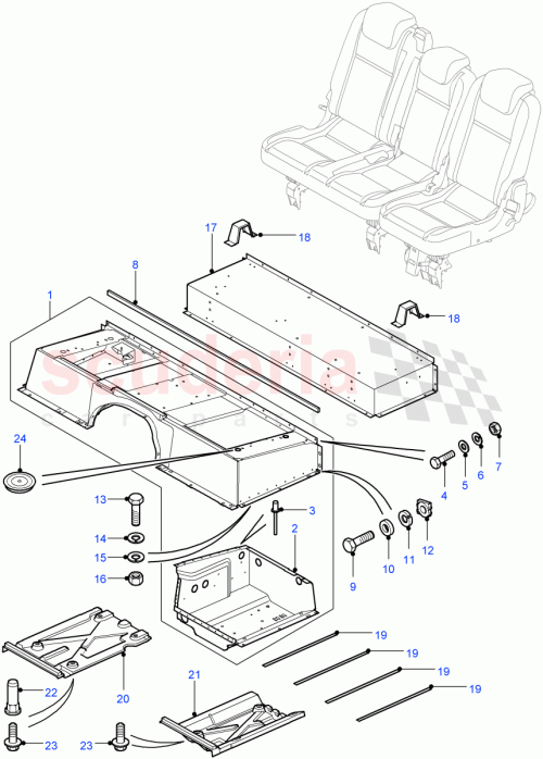 Part Diagram for Land Rover HXX500160