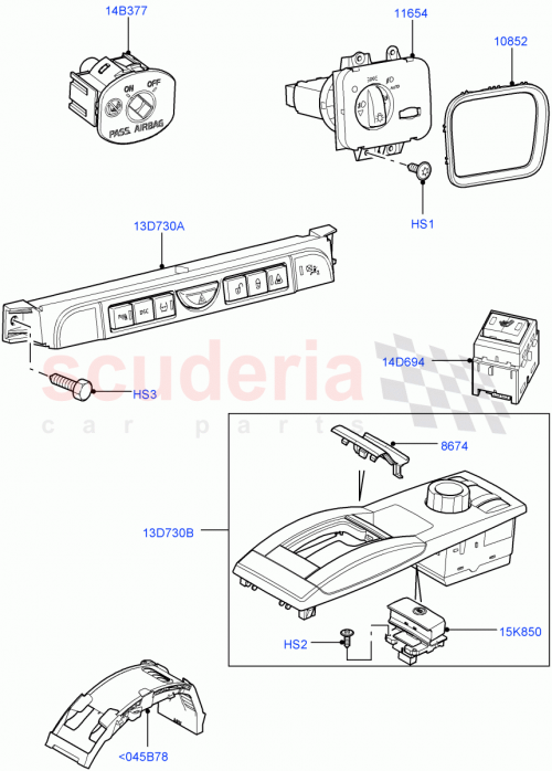 Part Diagram for Land Rover YUD501410WVH