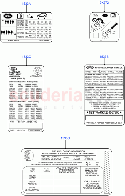 Part Diagram for Land Rover LR106254