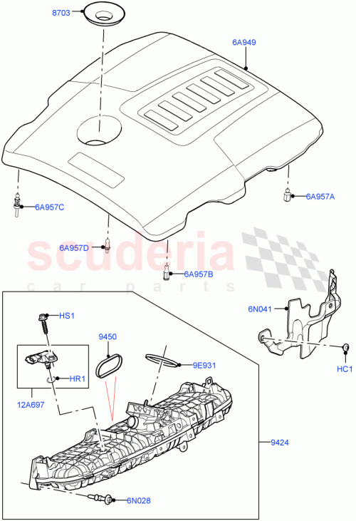Part Diagram for Land Rover LR141298