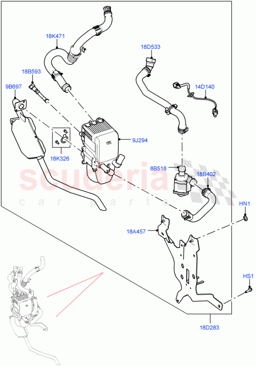 Part Diagram for Land Rover LR153405
