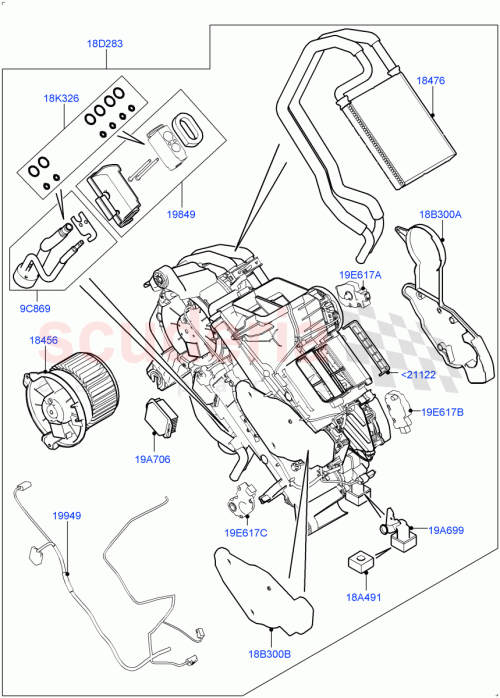 Part Diagram for Land Rover LR148070