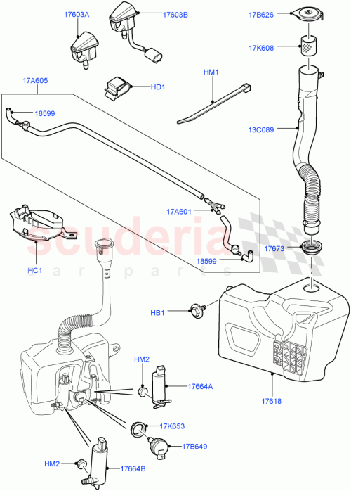 Part Diagram for Land Rover YYD000100