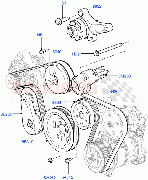 Part Diagram for Land Rover LYG500250