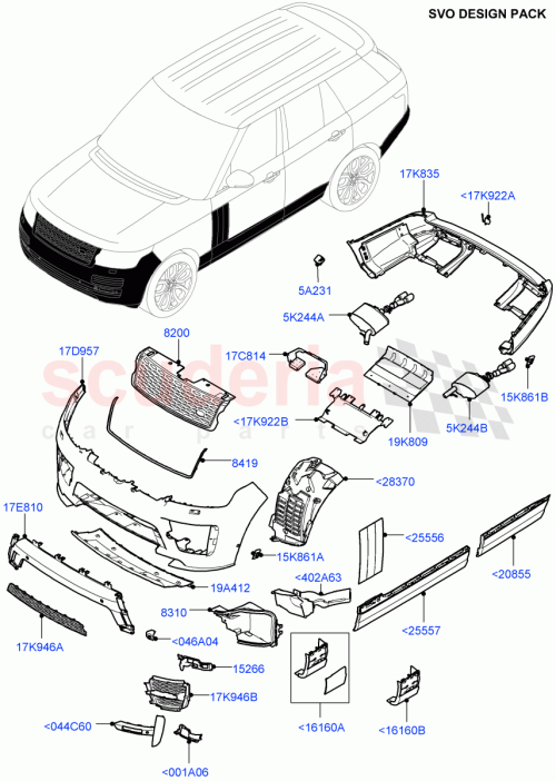 Part Diagram for Land Rover VPLGB0316