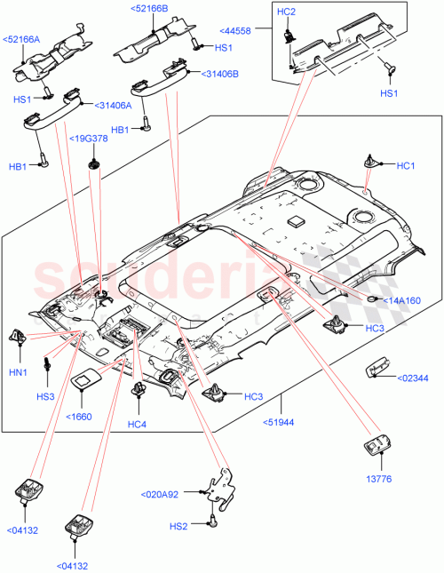 Part Diagram for Land Rover LR129652
