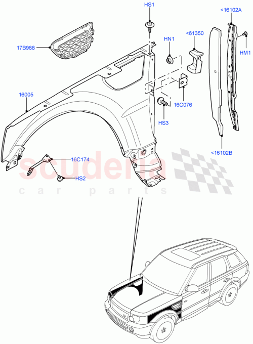 Part Diagram for Land Rover LR015036