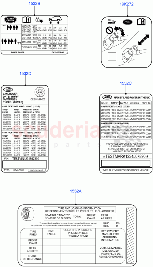 Part Diagram for Land Rover LR135669