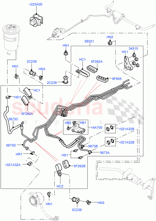Part Diagram for Land Rover RQR500010