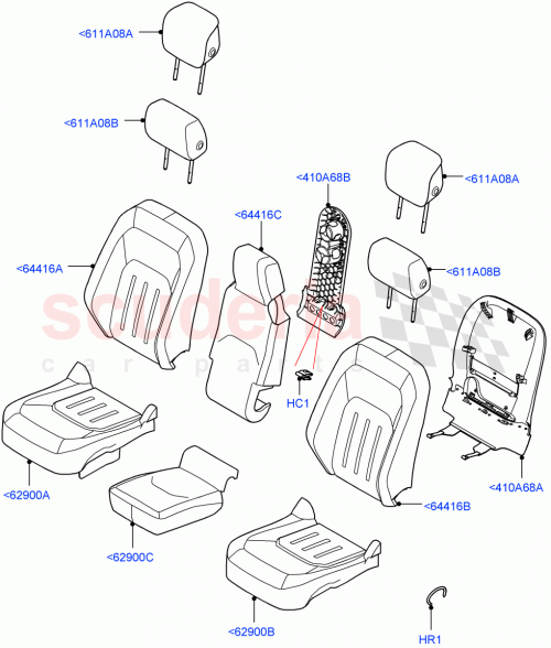Part Diagram for Land Rover LR130664