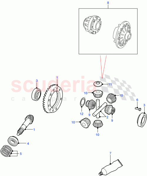 Part Diagram for Land Rover TCF000400