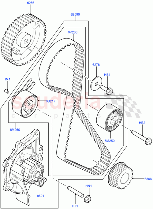 Part Diagram for Land Rover LR021622