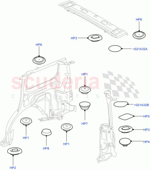 Part Diagram for Land Rover AVJ500080