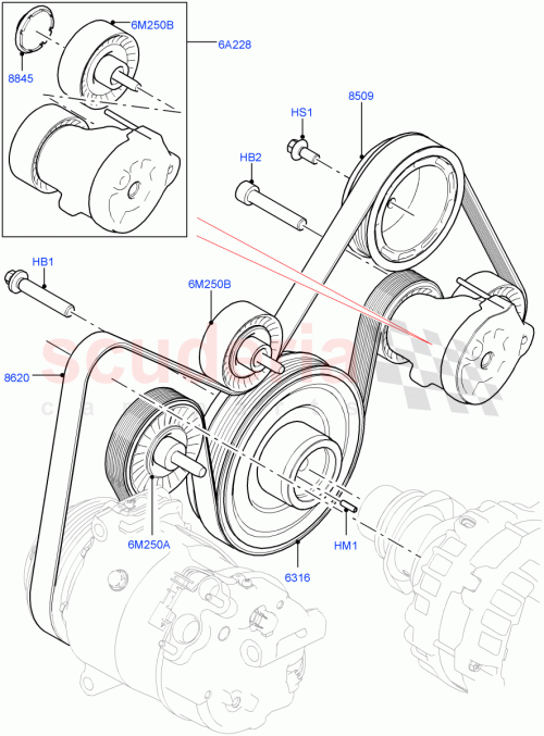 Part Diagram for Land Rover LR115470