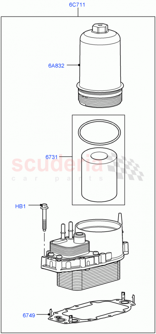 Part Diagram for Land Rover 1311289