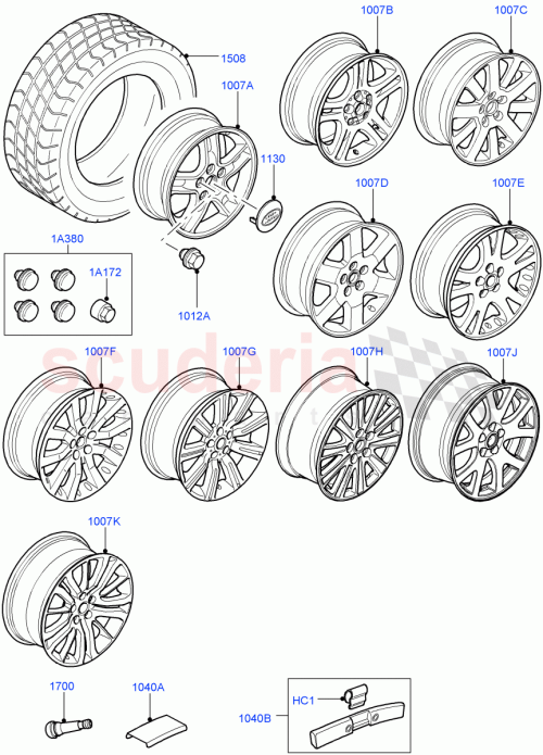 Part Diagram for Land Rover RRG500220