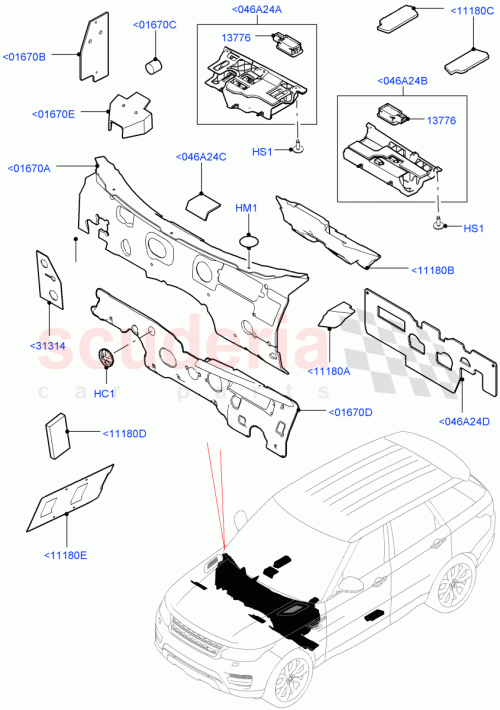 Part Diagram for Land Rover LR043798