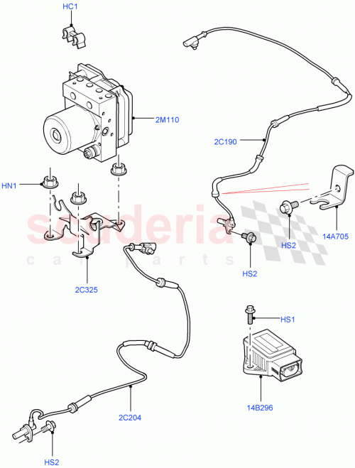 Part Diagram for Land Rover SSB500100