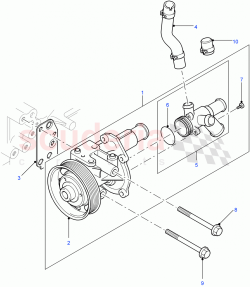 Part Diagram for Land Rover PYB500040