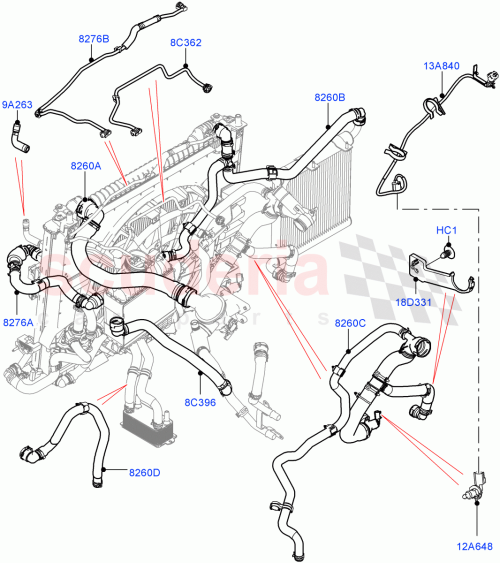 Part Diagram for Land Rover LR091857