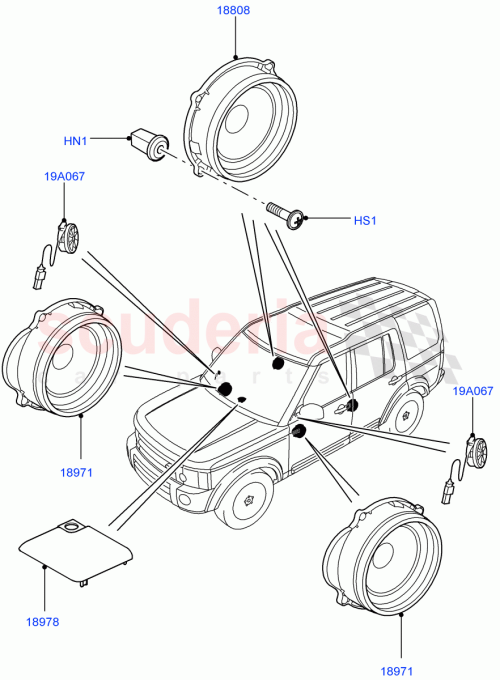 Part Diagram for Land Rover DA608064