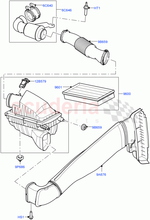 Part Diagram for Land Rover LR128256