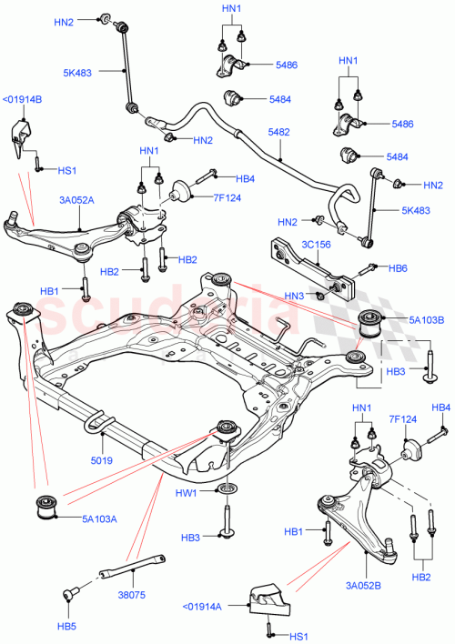Part Diagram for Land Rover RYH500600