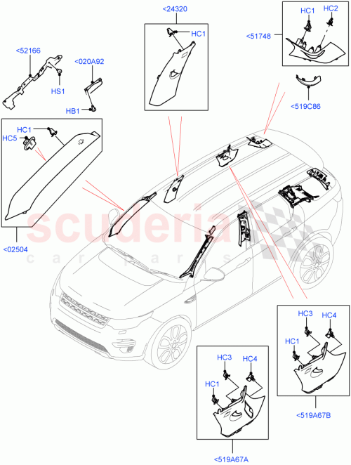 Part Diagram for Land Rover LR167127