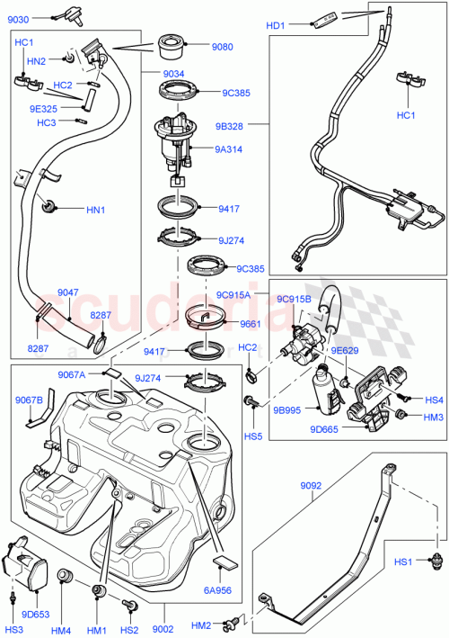 Part Diagram for Land Rover WYH000080