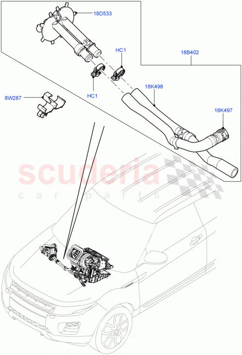 Part Diagram for Land Rover LR005299