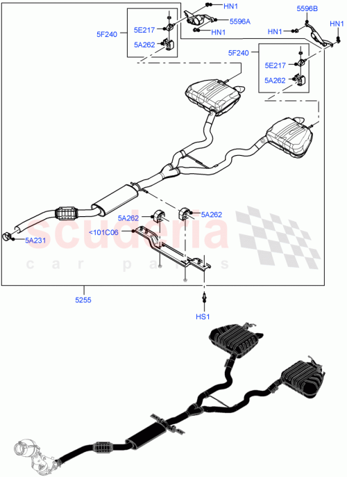 Part Diagram for Land Rover LR155855