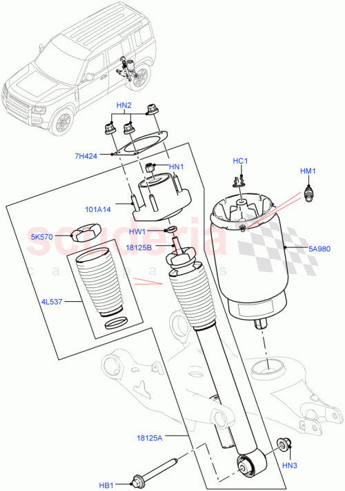 Part Diagram for Land Rover LR132722